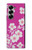 S3924 Fond rose fleur de cerisier Etui Coque Housse pour Samsung Galaxy Z Fold 7