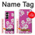 S3924 Fond rose fleur de cerisier Etui Coque Housse pour Samsung Galaxy Z Fold 7