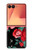 S3112 Motif floral Rose Noir Etui Coque Housse pour Samsung Galaxy Z Flip 7