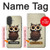 S0360 café Chouette Etui Coque Housse pour iPhone 17
