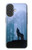 S0935 Loup Hurlant dans la forêt Etui Coque Housse pour iPhone 17