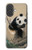 S2210 Peinture Art Panda Fluffy Etui Coque Housse pour iPhone 17