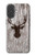 S2505 Tête de Renne Vieux bois Texture graphique Etui Coque Housse pour iPhone 17
