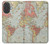 S3418 Carte du monde millésimé Etui Coque Housse pour iPhone 17