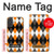 S3421 Noir Orange Blanc Argyle Plaid Etui Coque Housse pour iPhone 17