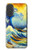 S4005 Peinture à l'huile Grandes vagues Etui Coque Housse pour iPhone 17