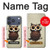 S0360 café Chouette Etui Coque Housse pour iPhone 17 Pro