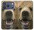 S0840 Grizzly Bear visage Etui Coque Housse pour iPhone 17 Pro, 18 Pro