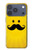 S1145 Soleil jaune Mustache Etui Coque Housse pour iPhone 17 Pro
