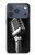 S1672 Rétro Musique Jazz Microphone Etui Coque Housse pour iPhone 17 Pro, 18 Pro