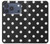 S2299 Noir Pois Etui Coque Housse pour iPhone 17 Pro, 18 Pro