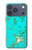 S2377 Turquoise Texture Motif imprimé Gemme Etui Coque Housse pour iPhone 17 Pro, 18 Pro