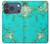S2377 Turquoise Texture Motif imprimé Gemme Etui Coque Housse pour iPhone 17 Pro