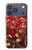 S2414 Rouge Fleur amandier Van Gogh Etui Coque Housse pour iPhone 17 Pro, 18 Pro