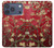 S2414 Rouge Fleur amandier Van Gogh Etui Coque Housse pour iPhone 17 Pro, 18 Pro