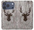 S2505 Tête de Renne Vieux bois Texture graphique Etui Coque Housse pour iPhone 17 Pro