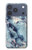 S2689 Bleu Marbre Texture Imprimé graphique Etui Coque Housse pour iPhone 17 Pro, 18 Pro