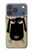 S2826 Mignon Noir Sheep Dormir Dessin Etui Coque Housse pour iPhone 17 Pro, 18 Pro