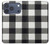 S2842 Noir et blanc Buffle motif de vérification Etui Coque Housse pour iPhone 17 Pro
