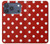 S2951 Rouge Pois Etui Coque Housse pour iPhone 17 Pro, 18 Pro