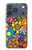 S3281 Motif coloré Hippie Fleurs Etui Coque Housse pour iPhone 17 Pro