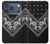 S3363 Motif Bandana Noir Etui Coque Housse pour iPhone 17 Pro