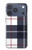 S3452 Plaid en tissu Etui Coque Housse pour iPhone 17 Pro