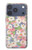 S3688 Motif d'art floral floral Etui Coque Housse pour iPhone 17 Pro, 18 Pro