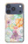 S3705 Fleur florale pastel Etui Coque Housse pour iPhone 17 Pro, 18 Pro