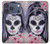 S3821 Sugar Skull Steampunk Fille Gothique Etui Coque Housse pour iPhone 17 Pro, 18 Pro
