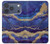 S3906 Marbre violet bleu marine Etui Coque Housse pour iPhone 17 Pro, 18 Pro