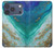 S3920 Couleur bleu océan abstrait émeraude mélangée Etui Coque Housse pour iPhone 17 Pro