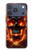 S3986 Crâne de feu Etui Coque Housse pour iPhone 17 Pro, 18 Pro