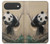 S2210 Peinture Art Panda Fluffy Etui Coque Housse pour iPhone Air