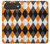 S3421 Noir Orange Blanc Argyle Plaid Etui Coque Housse pour iPhone Air