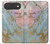 S3717 Imprimé graphique en marbre bleu pastel or rose Etui Coque Housse pour iPhone Air