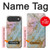 S3717 Imprimé graphique en marbre bleu pastel or rose Etui Coque Housse pour iPhone Air