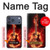 S0415 Graver guitare feu Etui Coque Housse pour iPhone 17 Pro Max