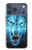 S0752 Feu bleu Loup Etui Coque Housse pour iPhone 17 Pro Max, 18 Pro Max