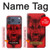 S1090 Rouge Loup Etui Coque Housse pour iPhone 17 Pro Max