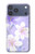 S2361 Fleurs blanches Violet Etui Coque Housse pour iPhone 17 Pro Max