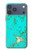 S2377 Turquoise Texture Motif imprimé Gemme Etui Coque Housse pour iPhone 17 Pro Max