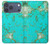 S2377 Turquoise Texture Motif imprimé Gemme Etui Coque Housse pour iPhone 17 Pro Max, 18 Pro Max