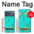 S2377 Turquoise Texture Motif imprimé Gemme Etui Coque Housse pour iPhone 17 Pro Max