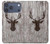 S2505 Tête de Renne Vieux bois Texture graphique Etui Coque Housse pour iPhone 17 Pro Max