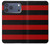 S2638 Noir et Rouge rayé Etui Coque Housse pour iPhone 17 Pro Max