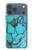 S2685 Aqua Turquoise imprimé graphique Gemme Etui Coque Housse pour iPhone 17 Pro Max