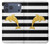 S2882 Noir et blanc rayé Dauphin d'or Etui Coque Housse pour iPhone 17 Pro Max