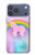 S3070 Arc en ciel pastel ciel Licorne Etui Coque Housse pour iPhone 17 Pro Max