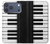 S3078 Noir et blanc Clavier de piano Etui Coque Housse pour iPhone 17 Pro Max